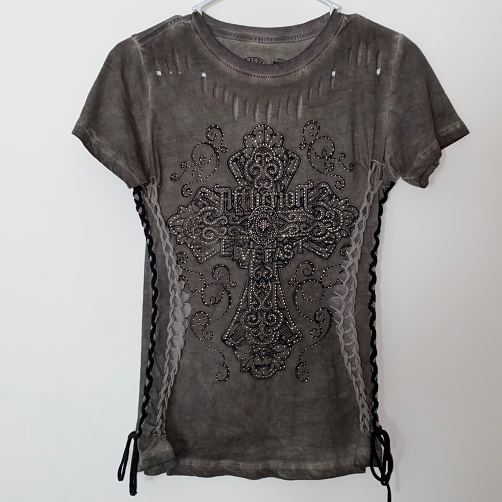 Affliction fashion tee size XS